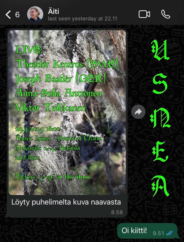 29.03.2025 / Usnea: Theodor Kentros (SWE), Joseph Baader (GER), Anna-Sofia Anttonen & Viktor Toikkanen