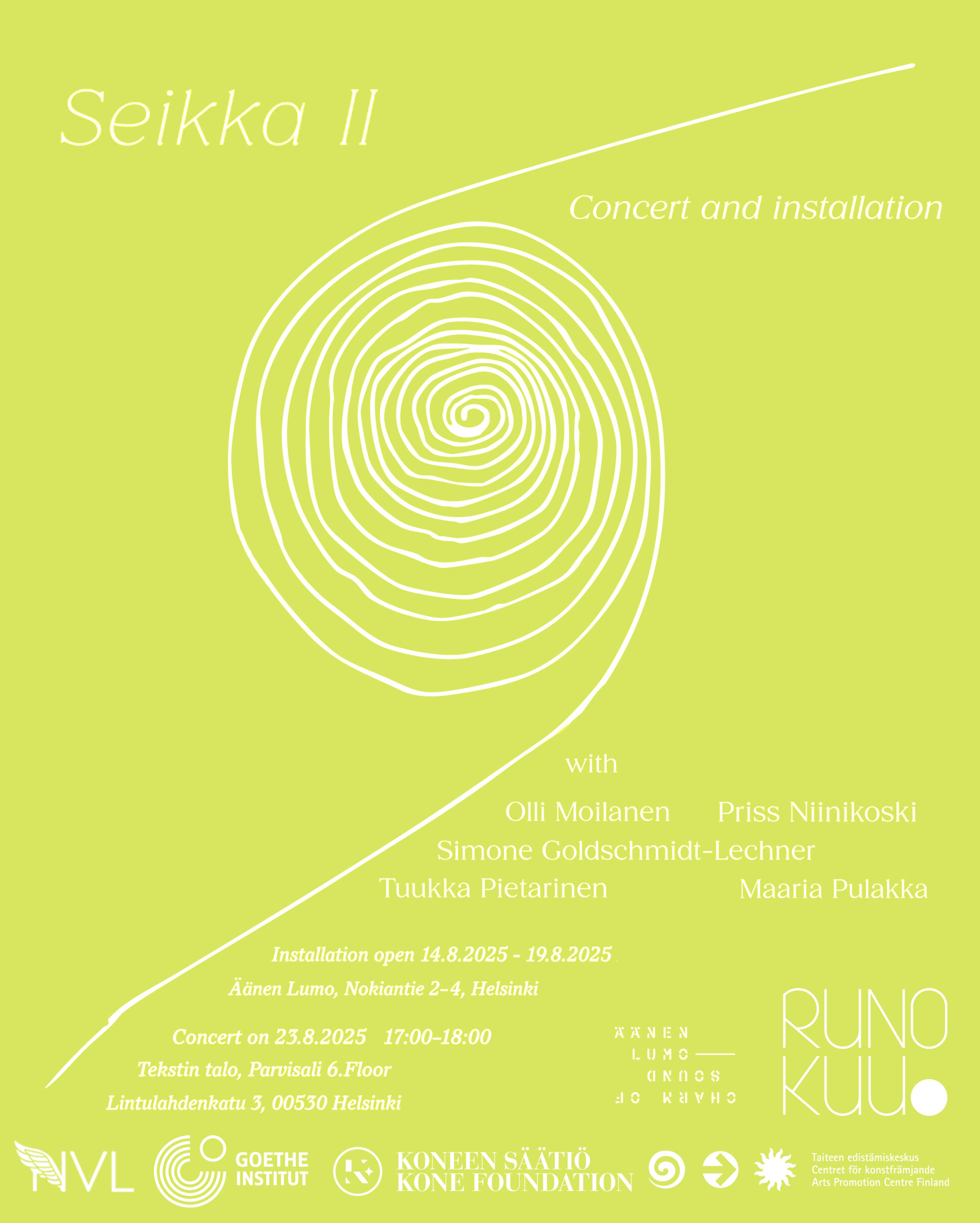 14.-19.8.25 / Seikka II Installation & Night of Arts & Fluxus performance