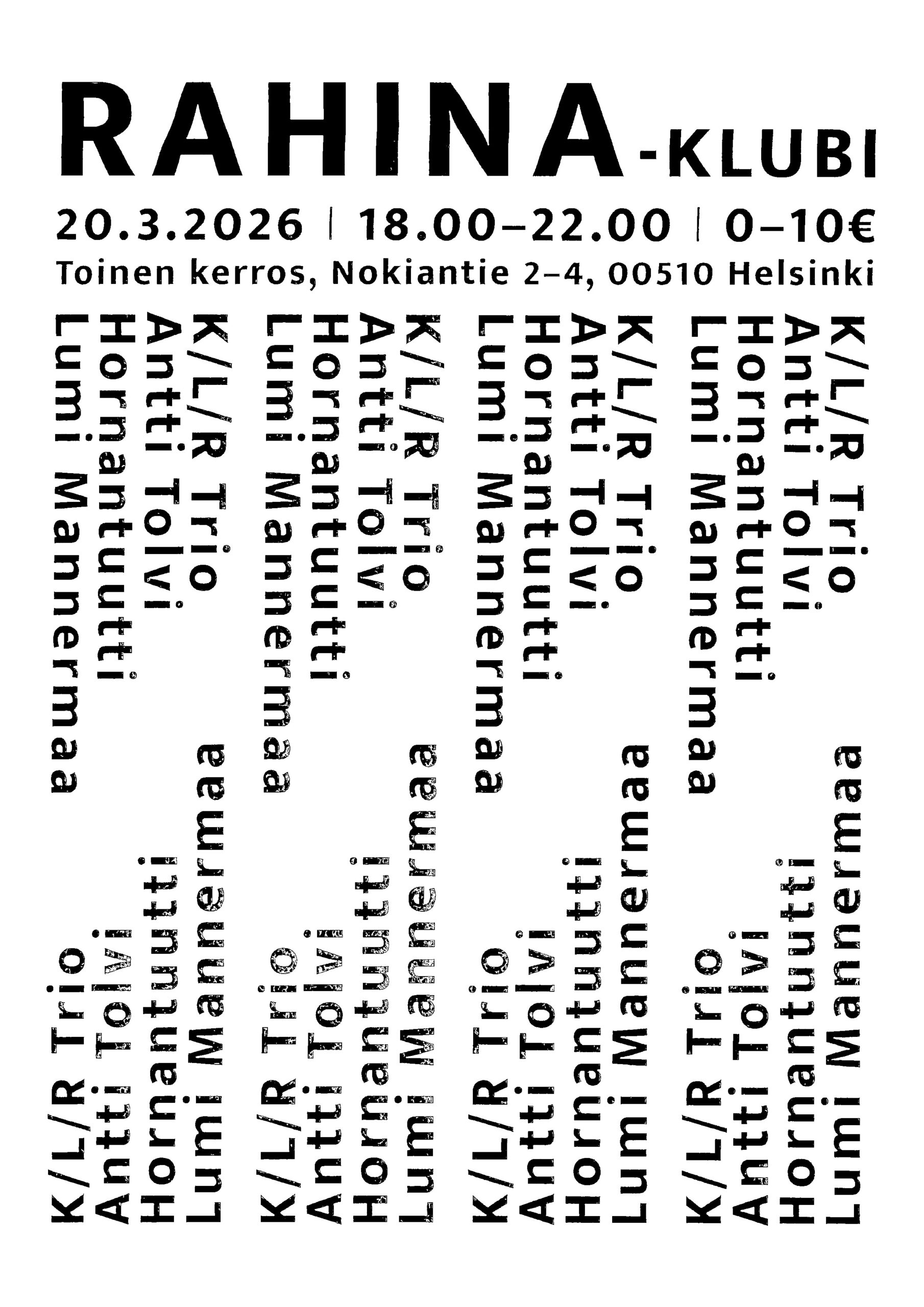 20.3. / Rahina-klubi: 4 angles